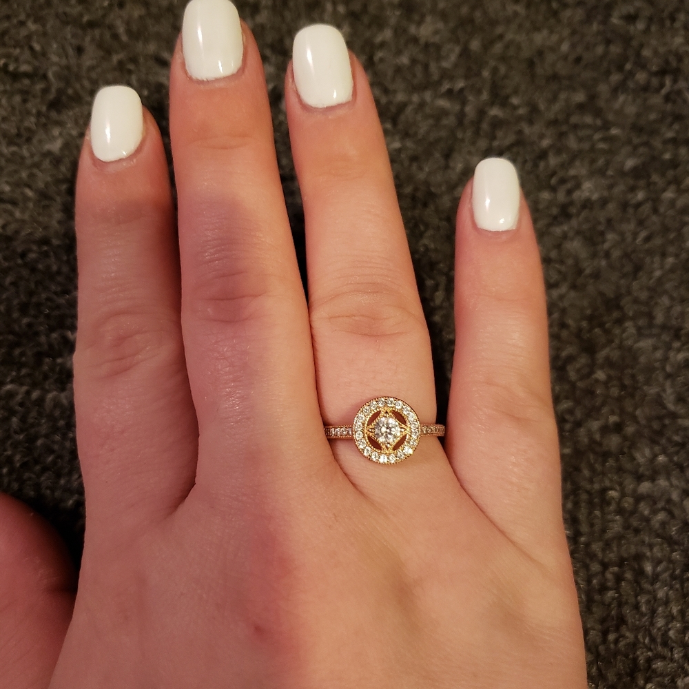 Pandora Rose Gold Vintage Circle Ring